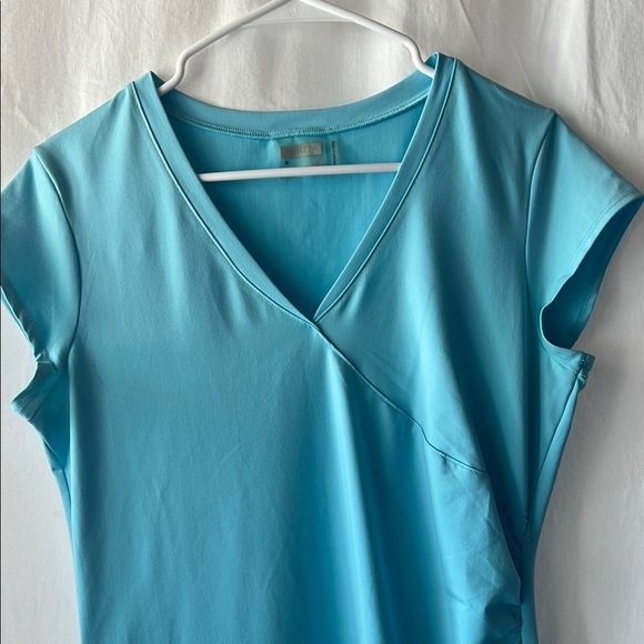 Athleta Light Blue Midi‎ Dress - Picture 2 of 8